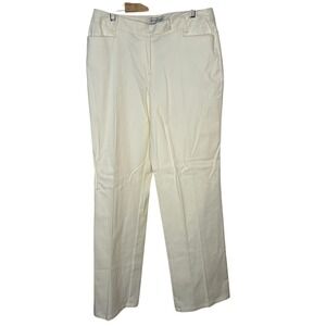 Sag‎ Harbor Ivory Cream Cotton Blend Pants Trousers Career Womens Size 8